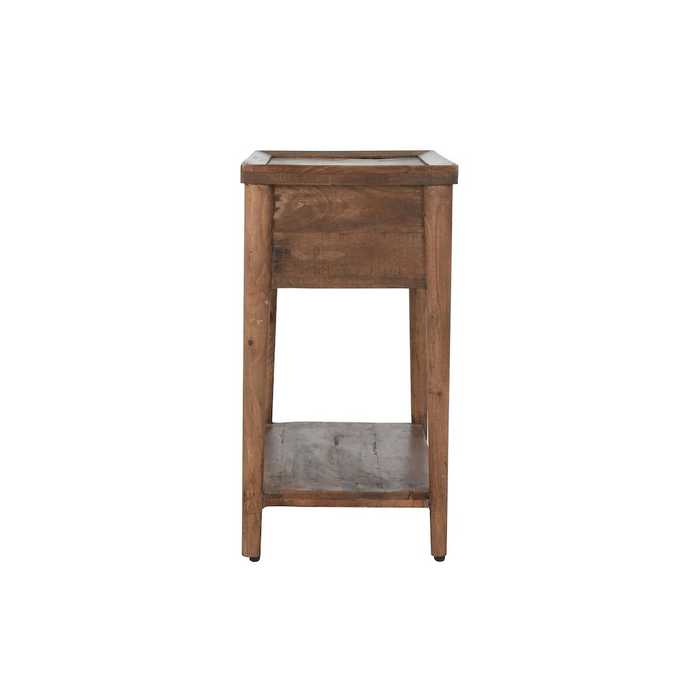 Ciaria 1 Drawer End Table Brown by Kosas Home. Picture 4