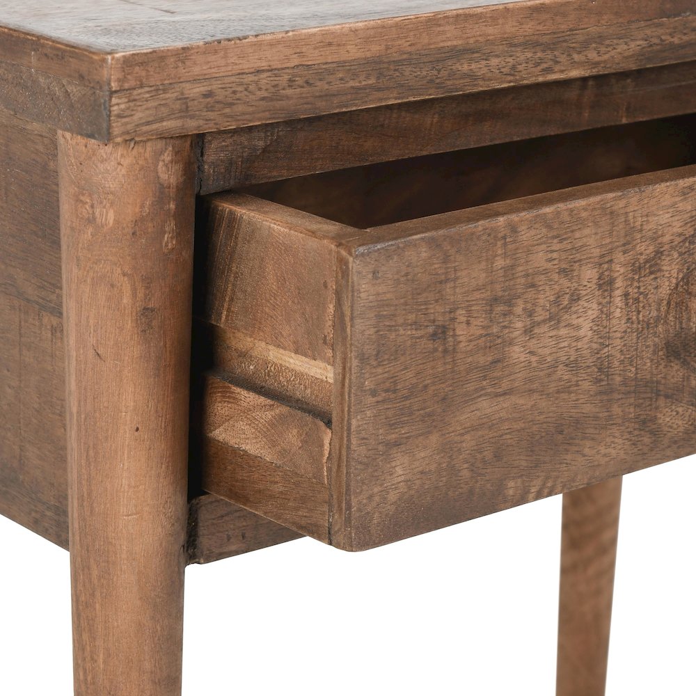 Ciaria 1 Drawer End Table Brown by Kosas Home. Picture 9