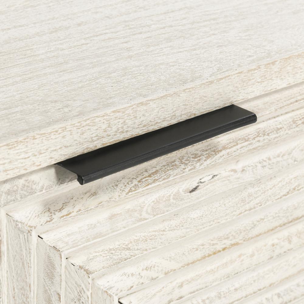 Flint Six-Door Mango Wood Sideboard in White Wash. Picture 8