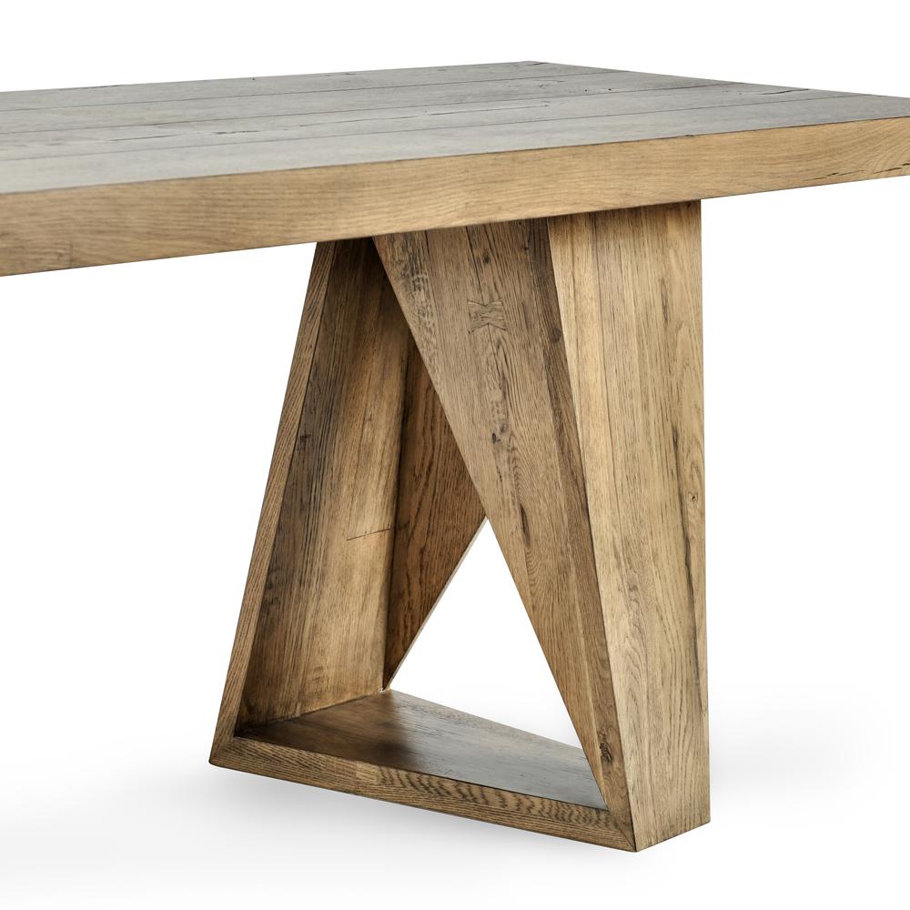 Arleth 94" Oak Console Table in Natural Oak. Picture 5