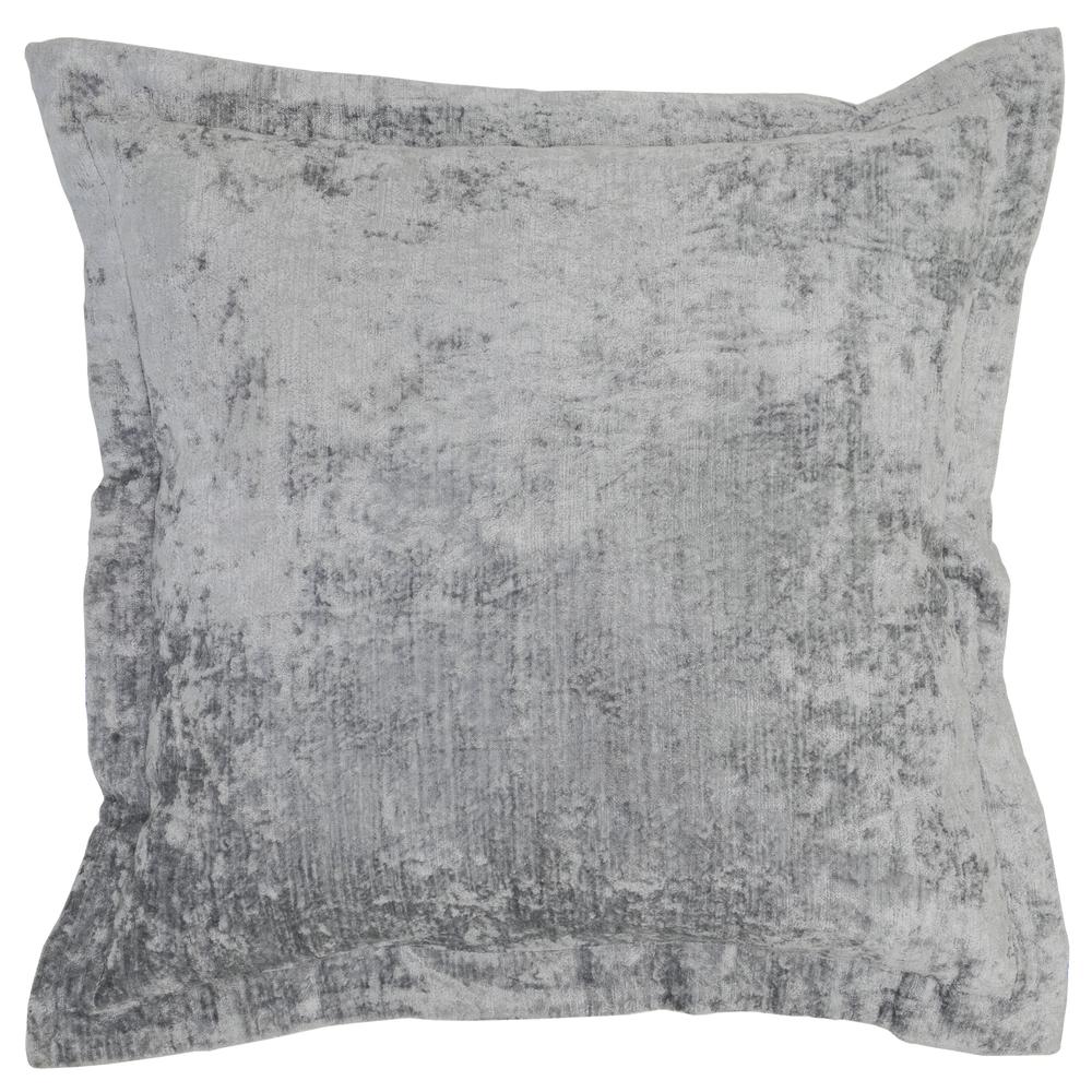 Kosas Home Bryce Velvet 22-inch Square Throw Pillow, Grey. Picture 1