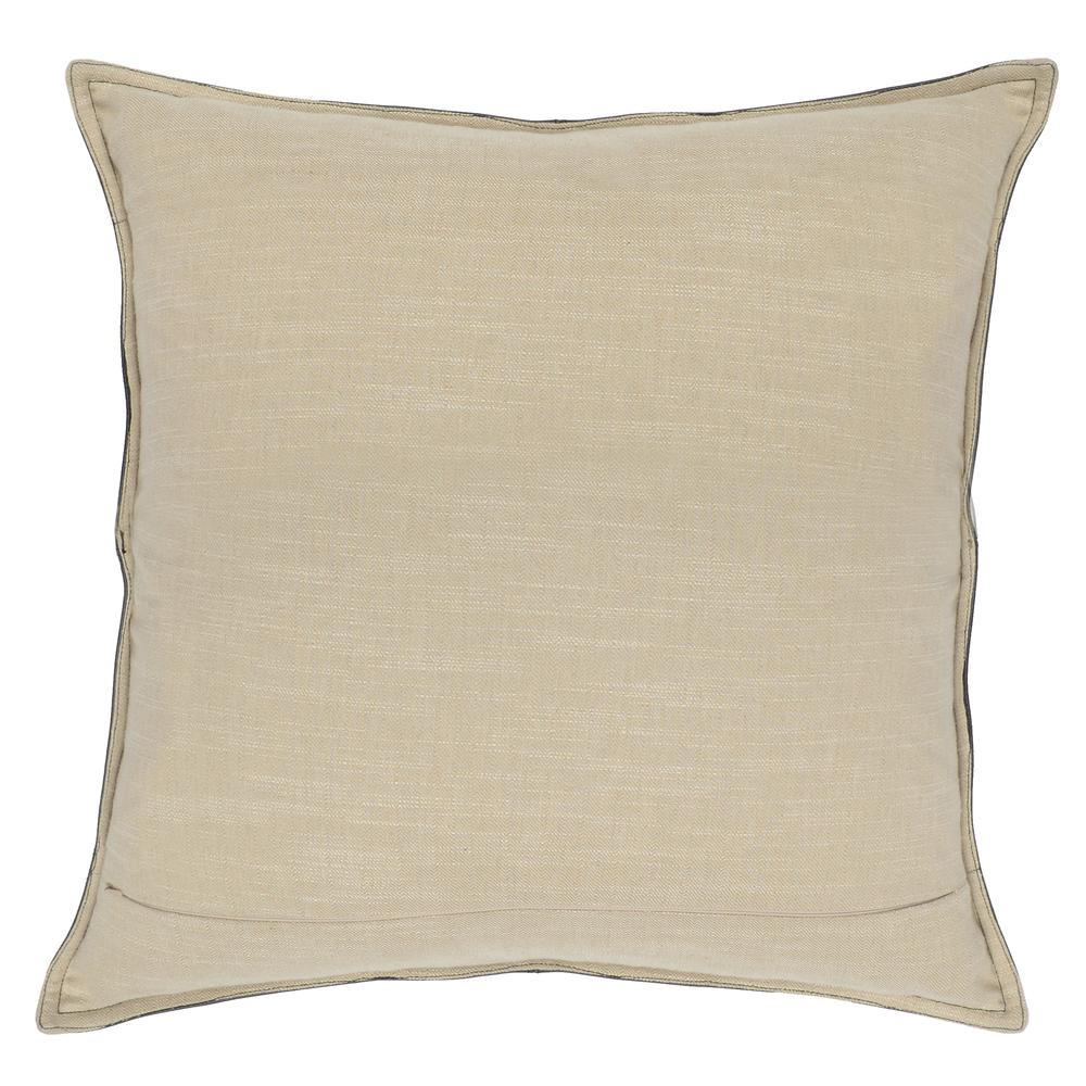 Kosas Home Cheyenne 100% Leather 22" Throw Pillow, Brown. Picture 2