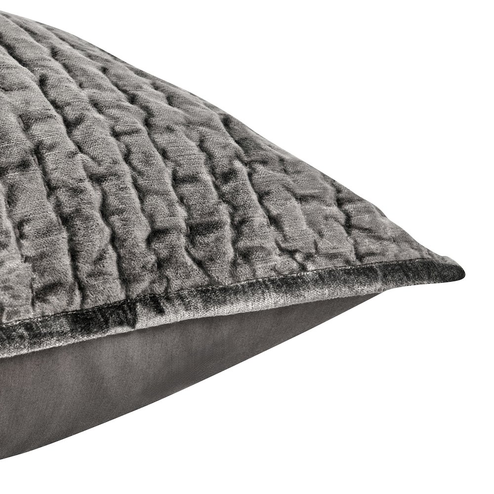 Dimitry 100% Rayon Velvet Desert Brown Standard Sham by Kosas Home. Picture 3