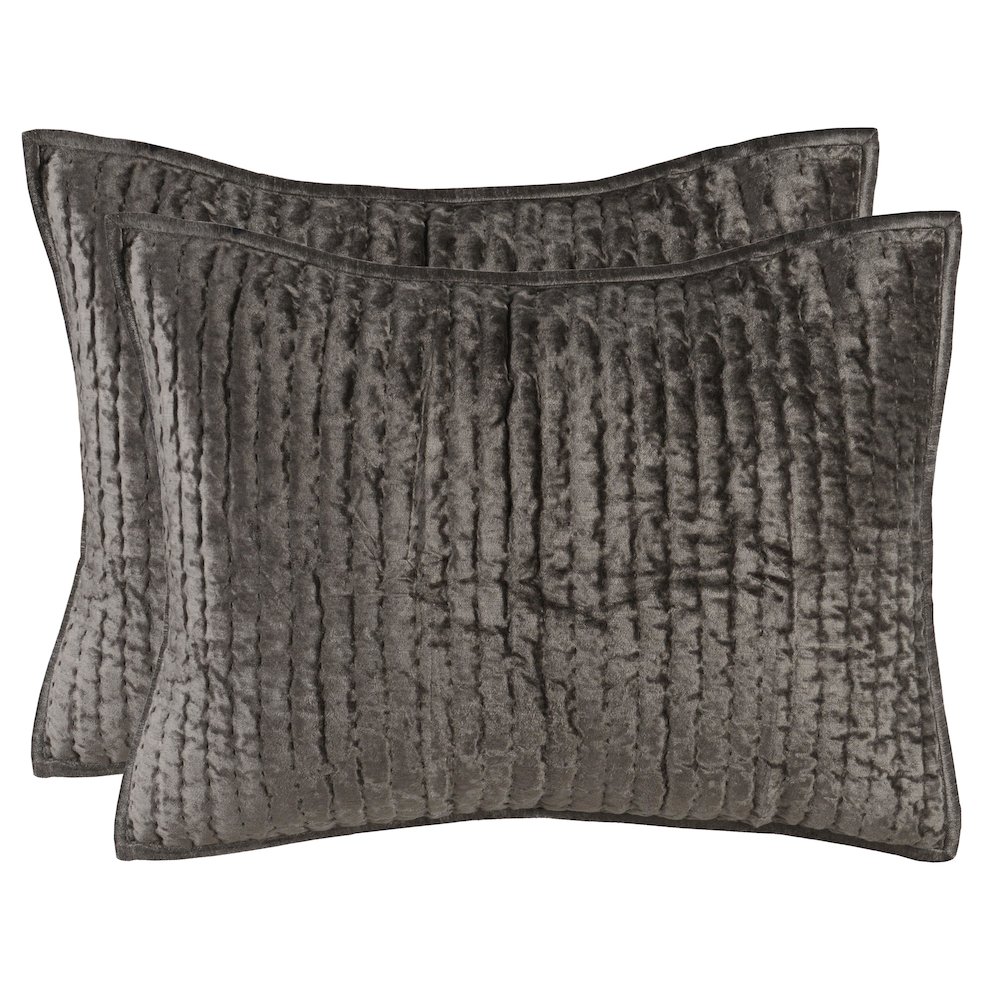 Dimitry 100% Rayon Velvet Desert Brown Standard Sham by Kosas Home. Picture 7