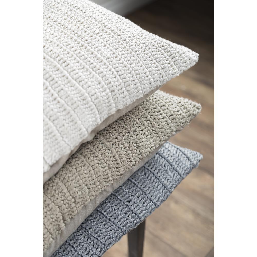 Marcie Knitted 22" Throw Pillow, Natural. Picture 2