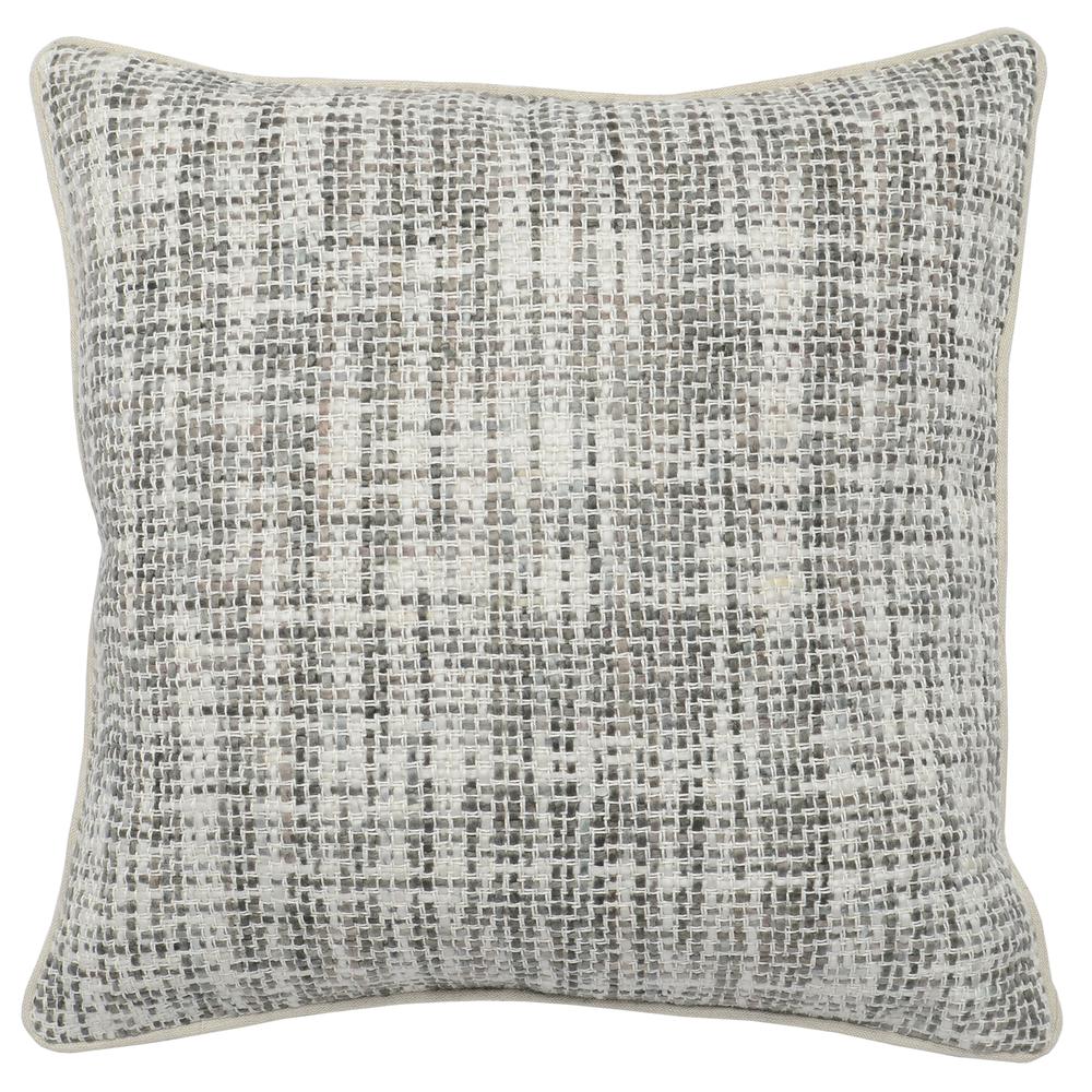 Kosas Home Baxter Woven 22" Throw Pillow, Gray. Picture 1