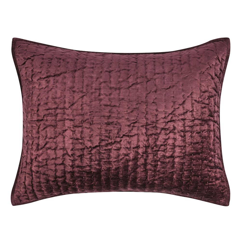 Bari Velvet Fabric Port Standard Sham. Picture 1