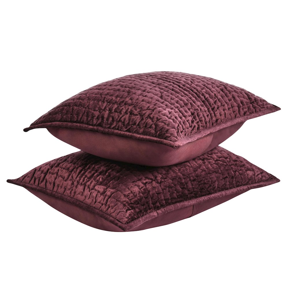 Bari Velvet Fabric Port Standard Sham. Picture 4