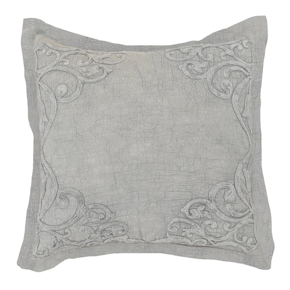 Reagan Cotton Hand Design Euro Sham. Picture 1