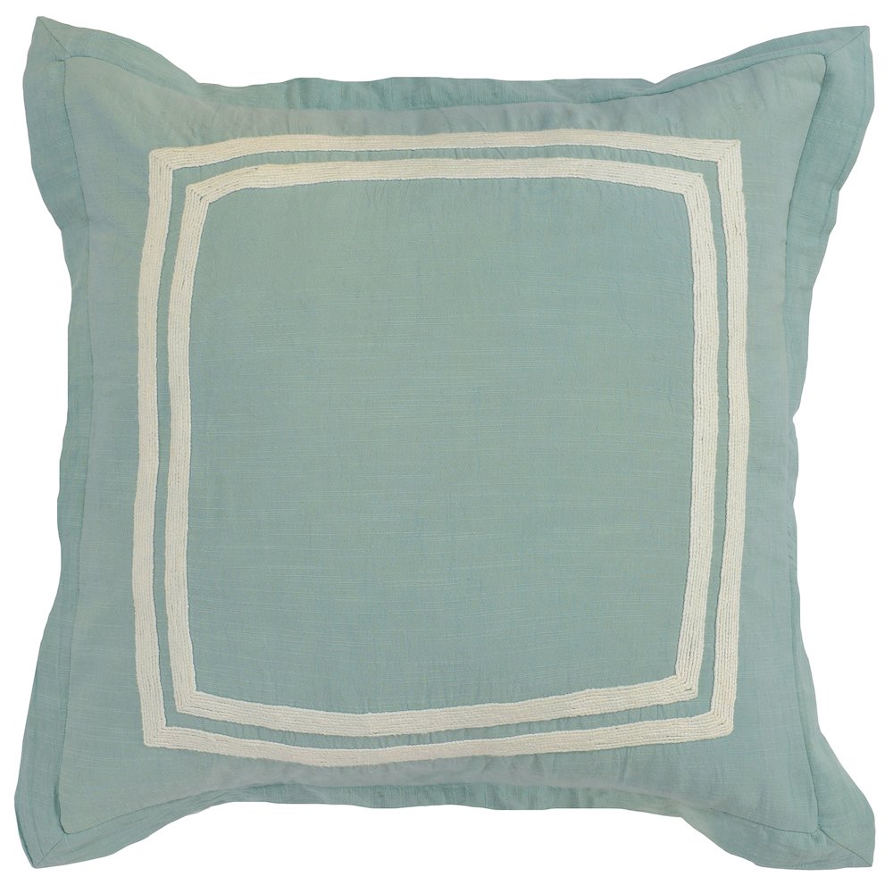 Kent 100% Cotton Embroidered Euro Sham. Picture 1