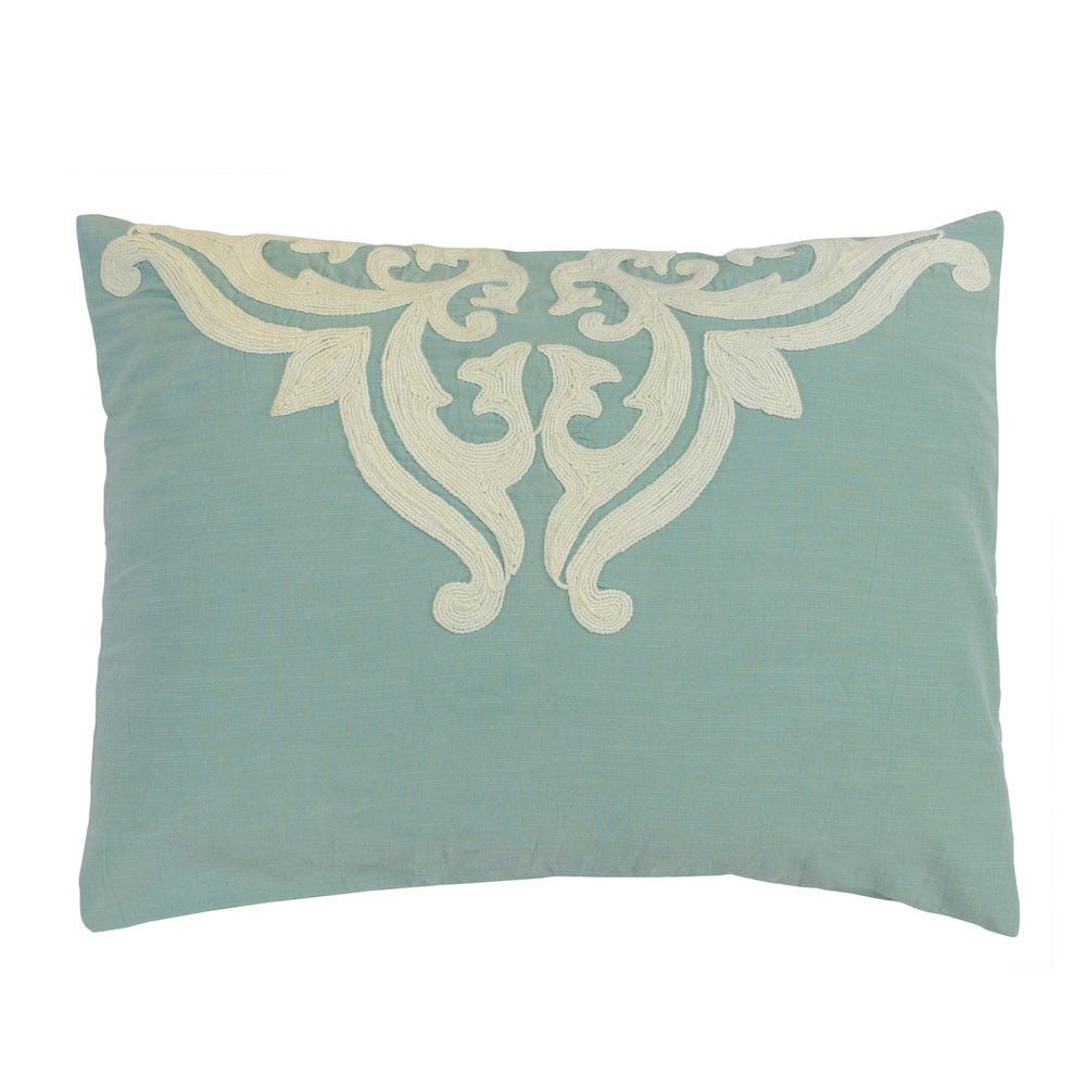 Kent 100% Cotton Embroidered Standard Sham. Picture 1