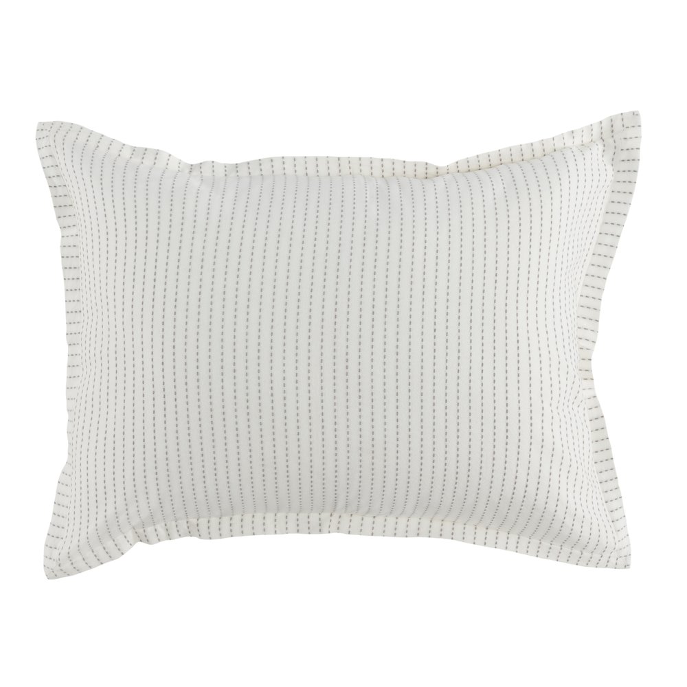 Karina Ivory Gray Standard Sham. Picture 1