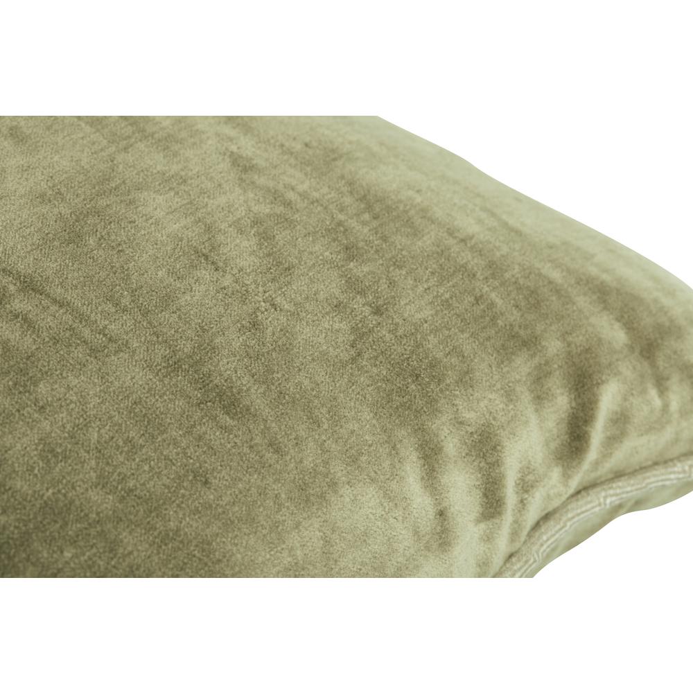 Harriet Velvet 18" Throw Pillow,  Moss Green. Picture 5