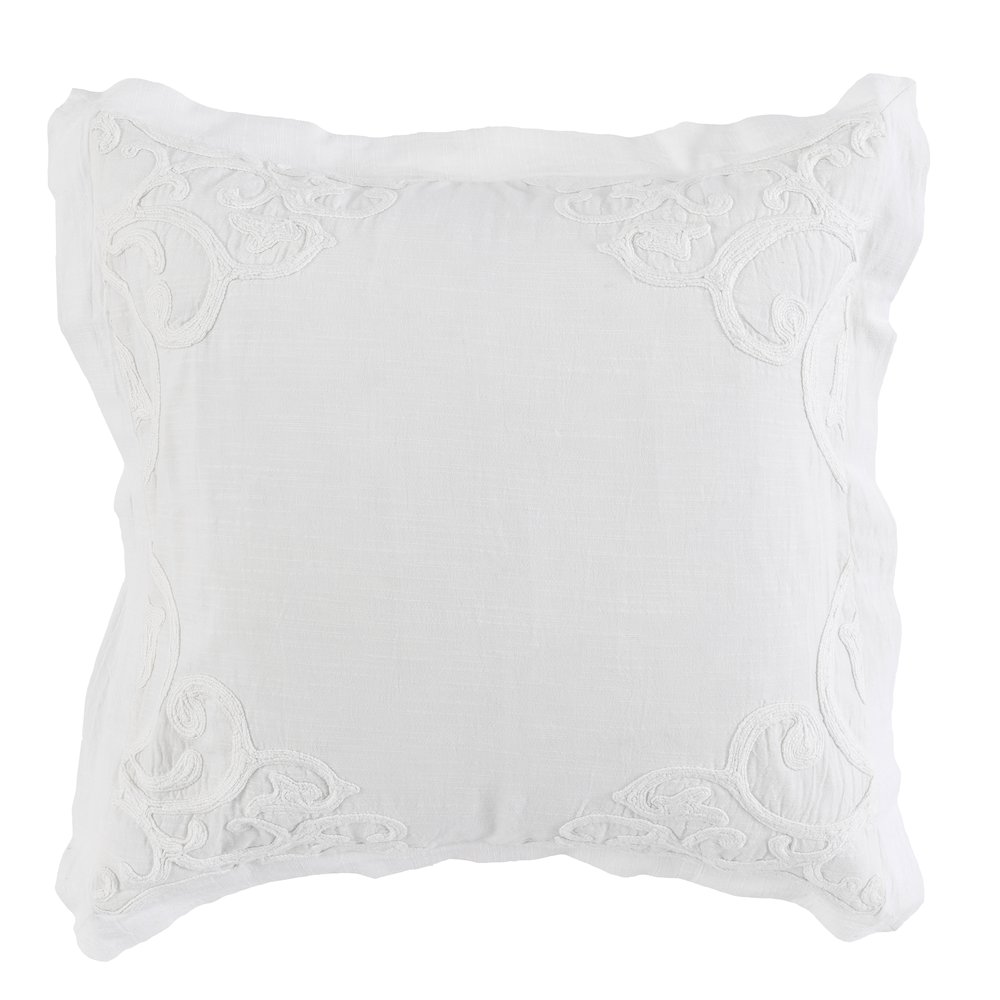 Reagan Cotton Hand Design Euro Sham. Picture 1