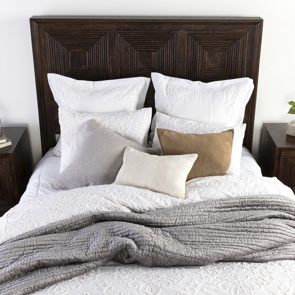 Reagan Cotton Hand Design Euro Sham. Picture 3