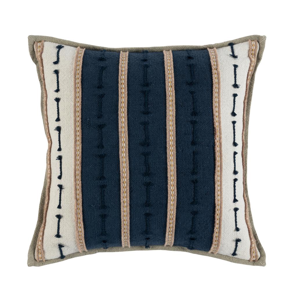 Jay 20''x20'' Throw Pillow, Blue. Picture 1