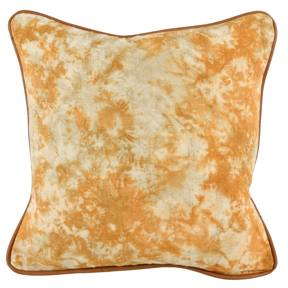 Kosas Home Nester 18''x18'' Throw Pillow, Saffron Orange. Picture 1