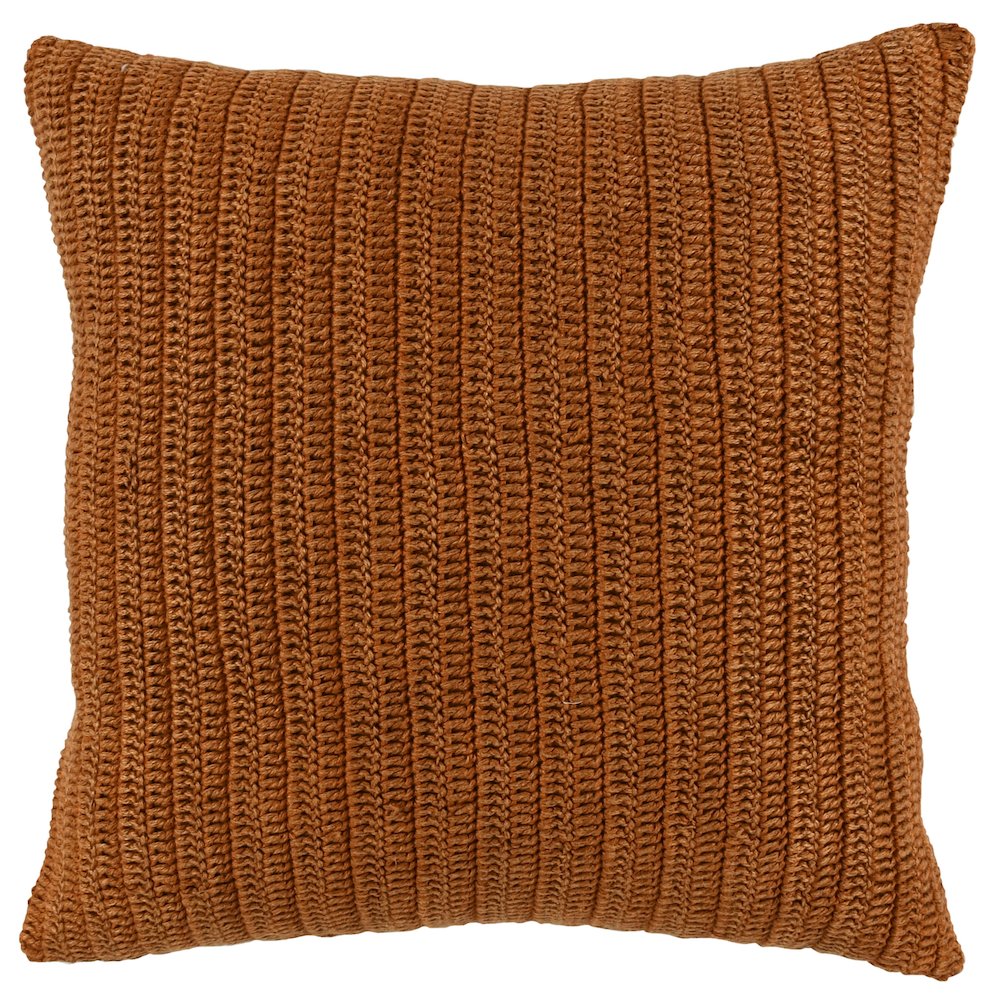 Marcie Belgian Linen Knitted Throw Pillow. Picture 1
