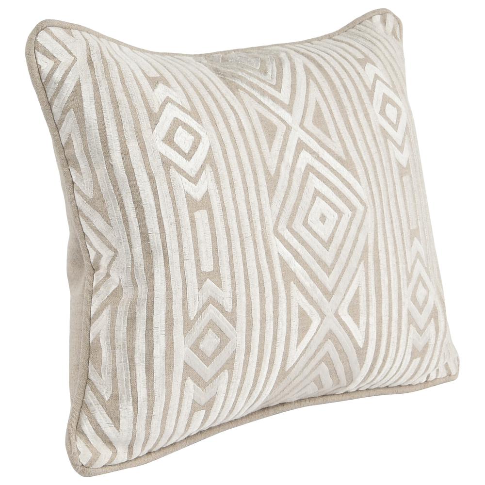 Adrie 12" x 16" Throw Pillow in Ivory. Picture 1