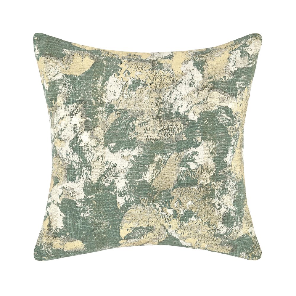 Kosas Home Lucia Embroidered 22” Throw Pillow, Green. Picture 1