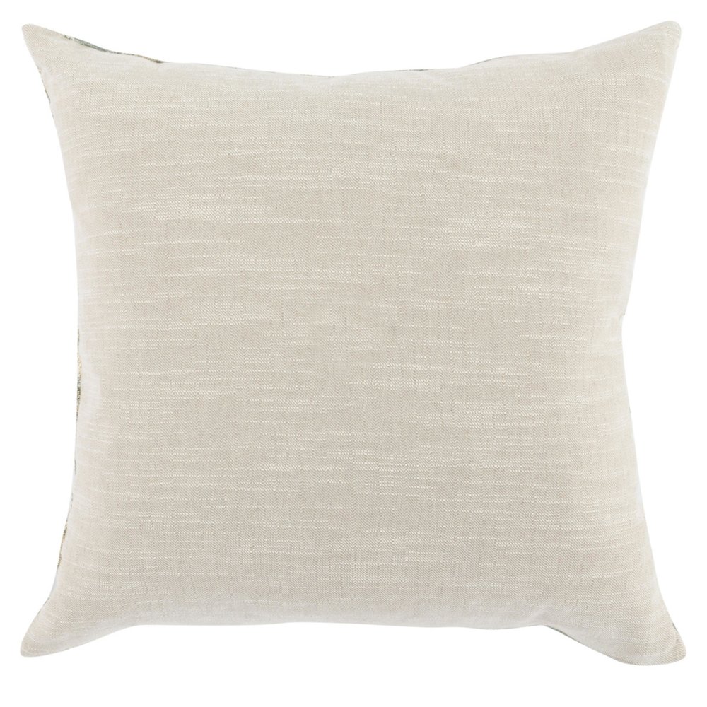Kosas Home Lucia Embroidered 22” Throw Pillow, Green. Picture 2