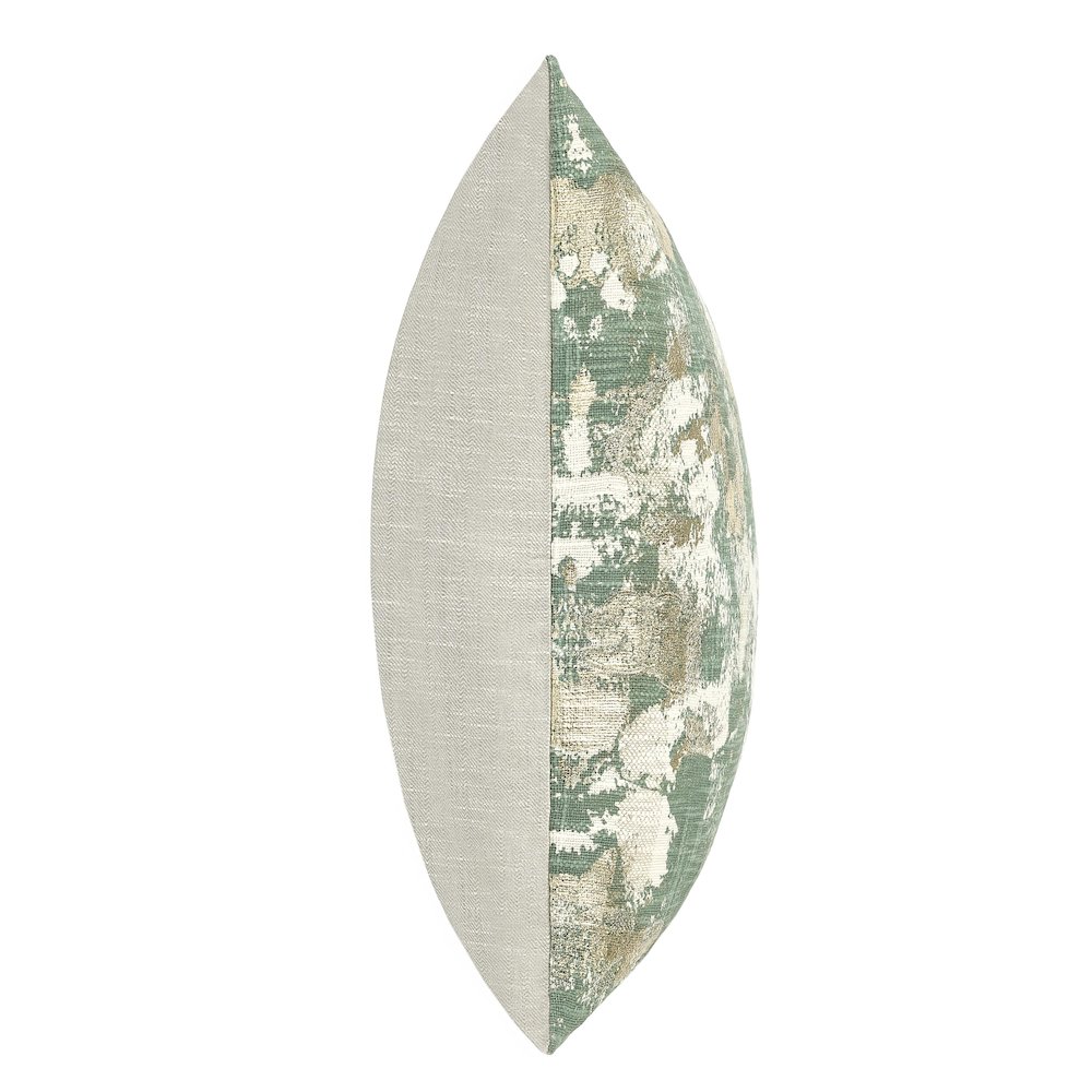 Kosas Home Lucia Embroidered 22” Throw Pillow, Green. Picture 3