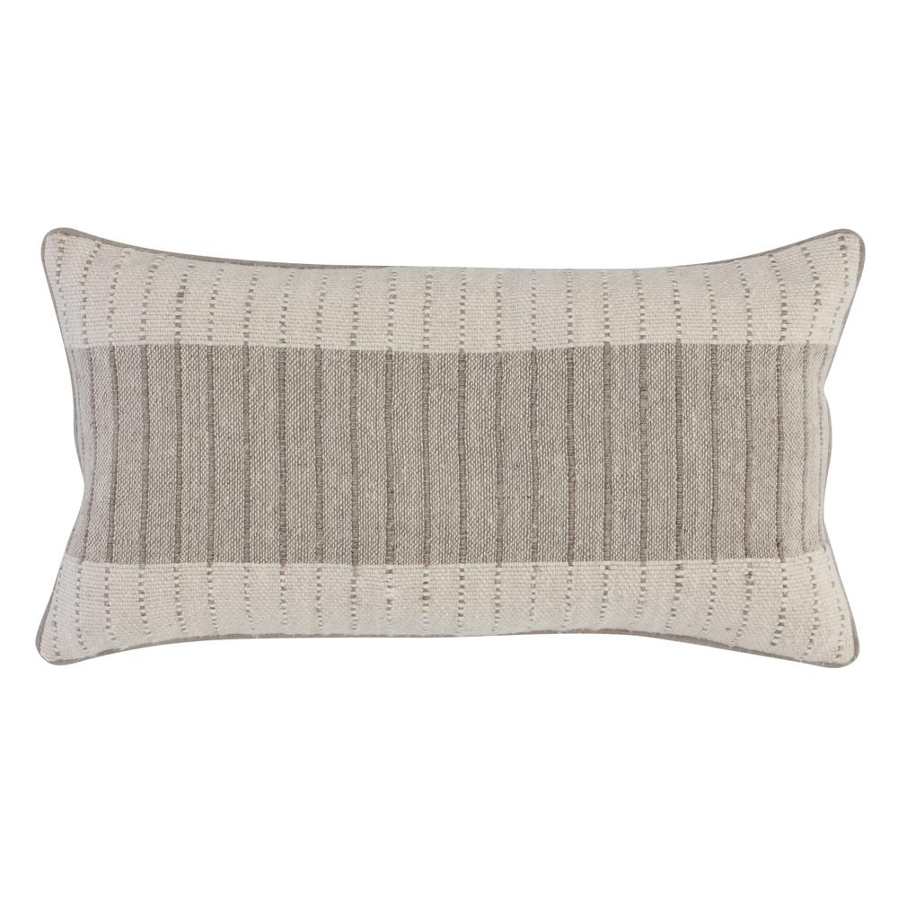 Kamia 14"x 26" Throw Pillow in Beige. Picture 1