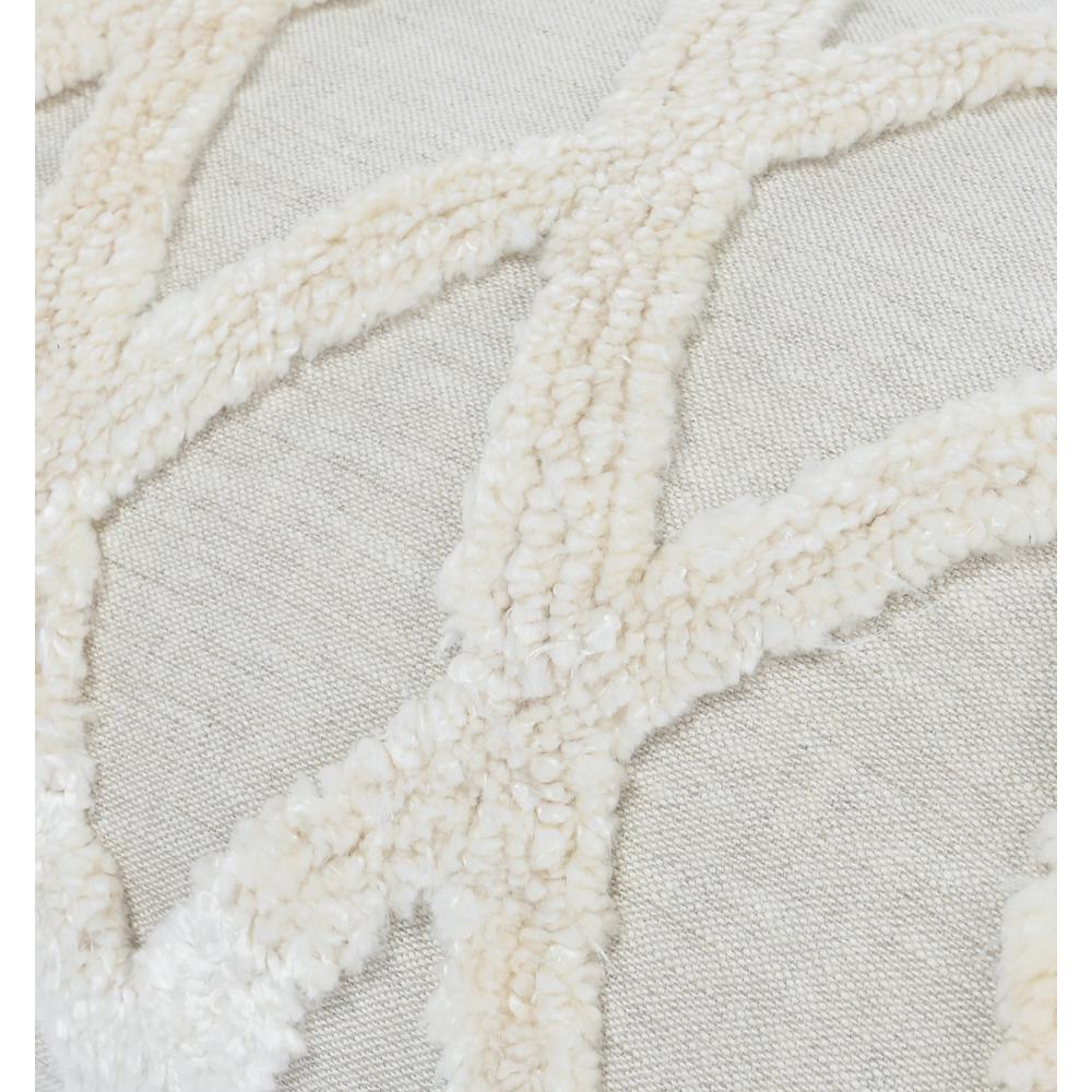 Evangeline 100% Linen 16"x 36"Throw Pillow in Natural. Picture 2