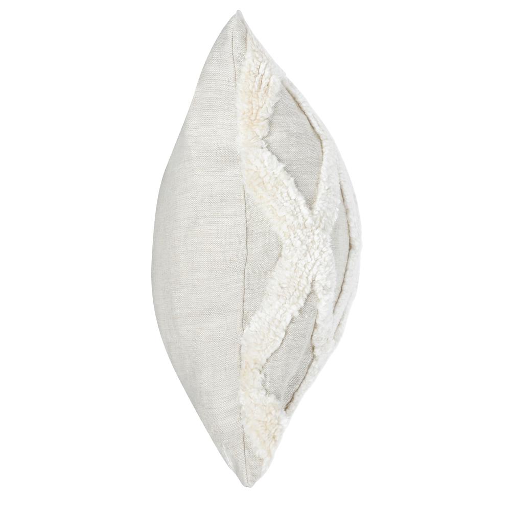 Evangeline 100% Linen 16"x 36"Throw Pillow in Natural. Picture 4