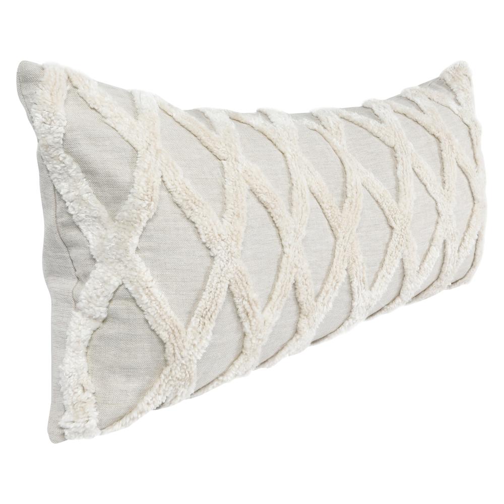 Evangeline 100% Linen 16"x 36"Throw Pillow in Natural. Picture 5