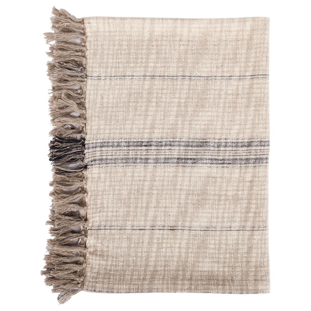 Lea 50"x 70" Throw Blanket Blanket in Ivory. Picture 2