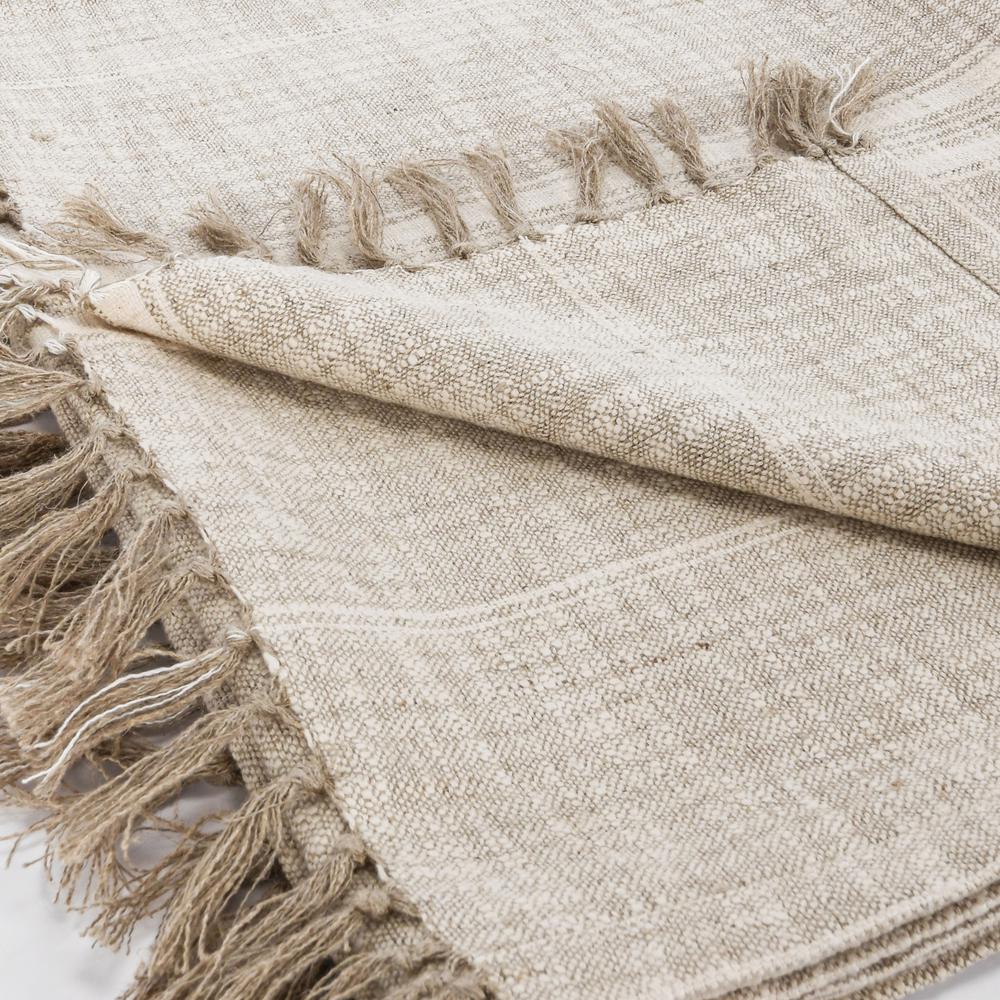 Lea 50"x 70" Throw Blanket in Ivory by Kosas Home. Picture 2