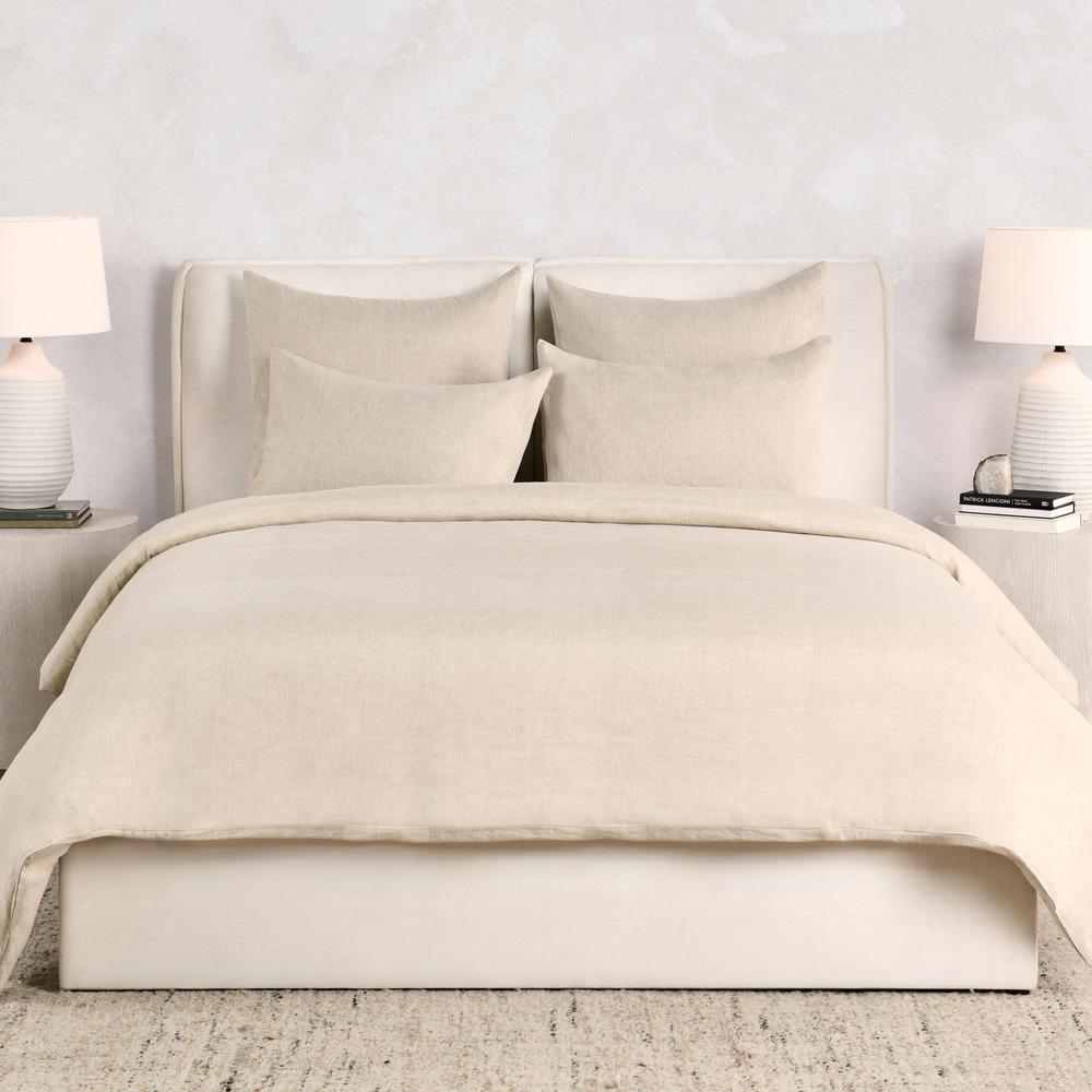 Jayson Linen Cashmere King Beige Duvet. Picture 3