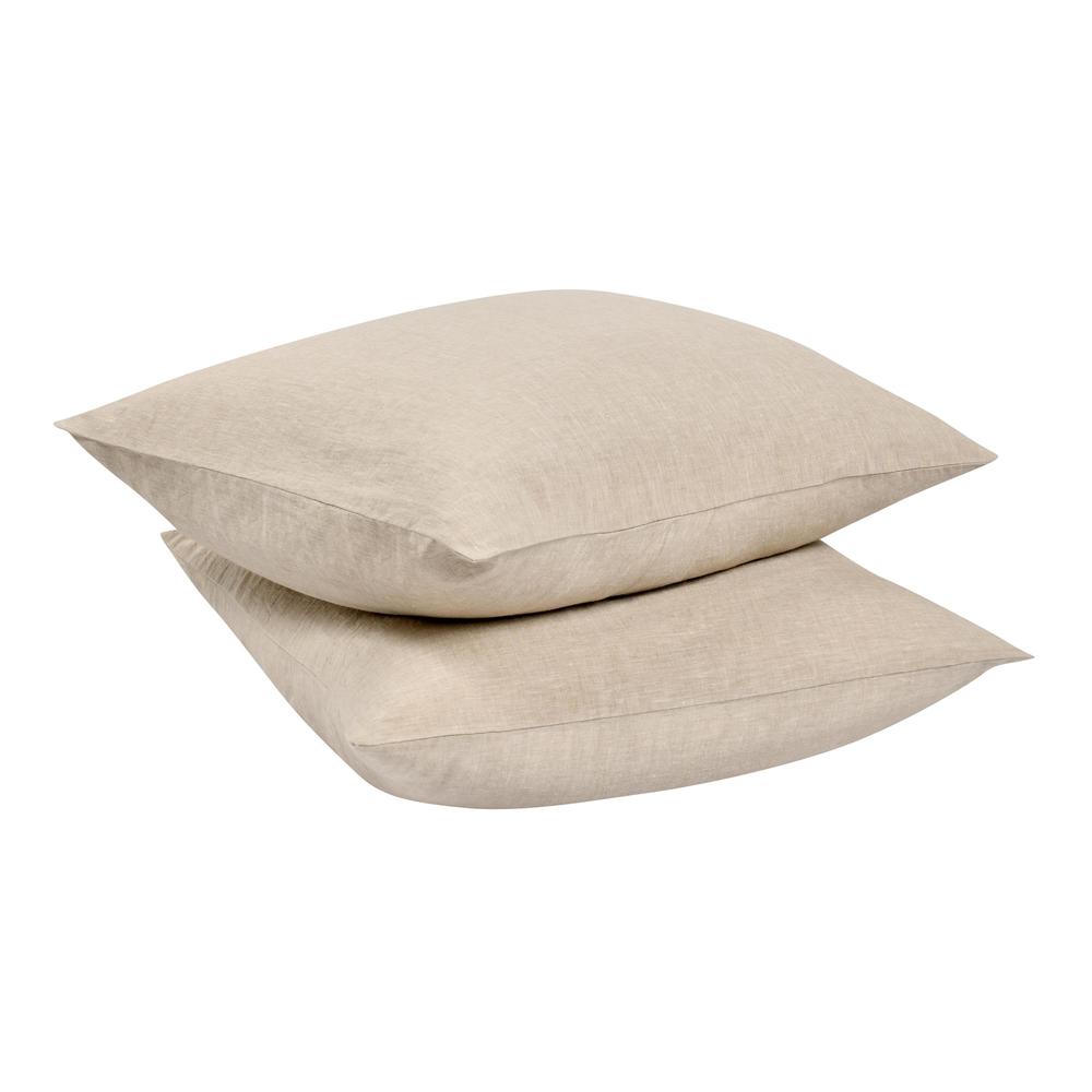 Jayson Linen Cashmere Euro Beige Sham. Picture 4