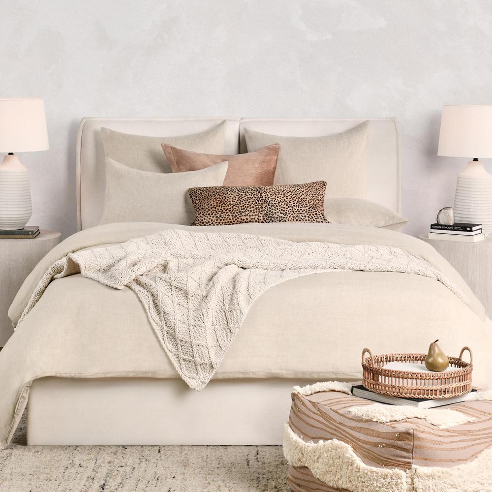 Jayson Linen Cashmere King Beige Sham. Picture 6