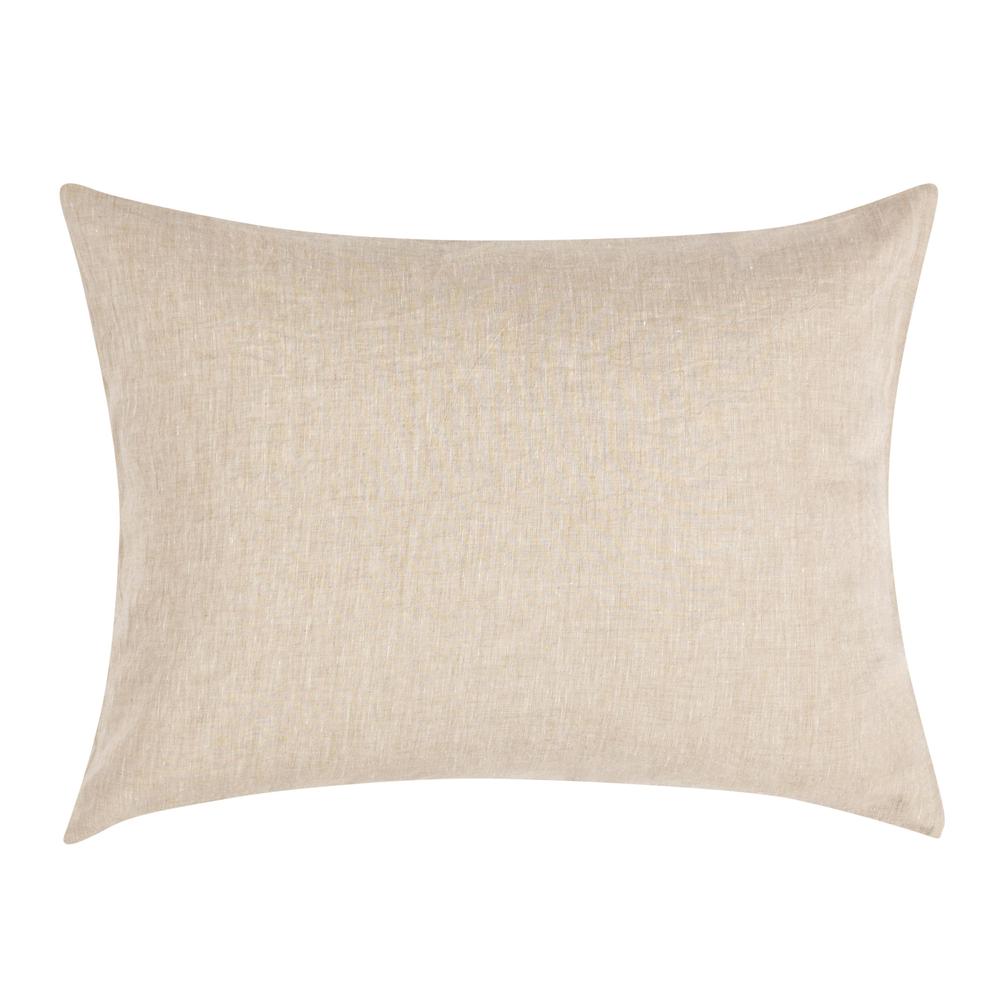 Jayson Linen Cashmere Standard Beige Sham. Picture 1