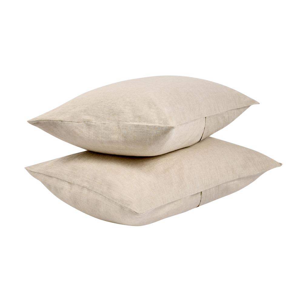 Jayson Linen Cashmere Standard Beige Sham. Picture 4