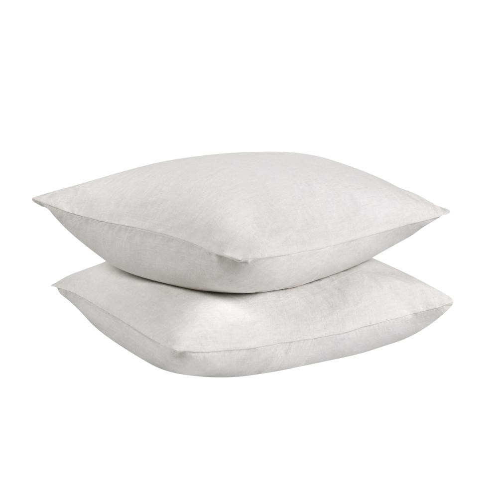 Jayson Linen Cashmere Euro White Sham. Picture 3