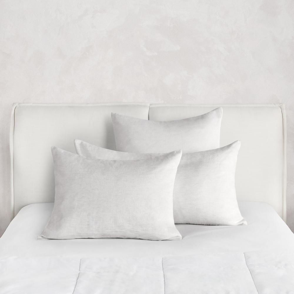 Jayson Linen Cashmere Euro White Sham. Picture 6