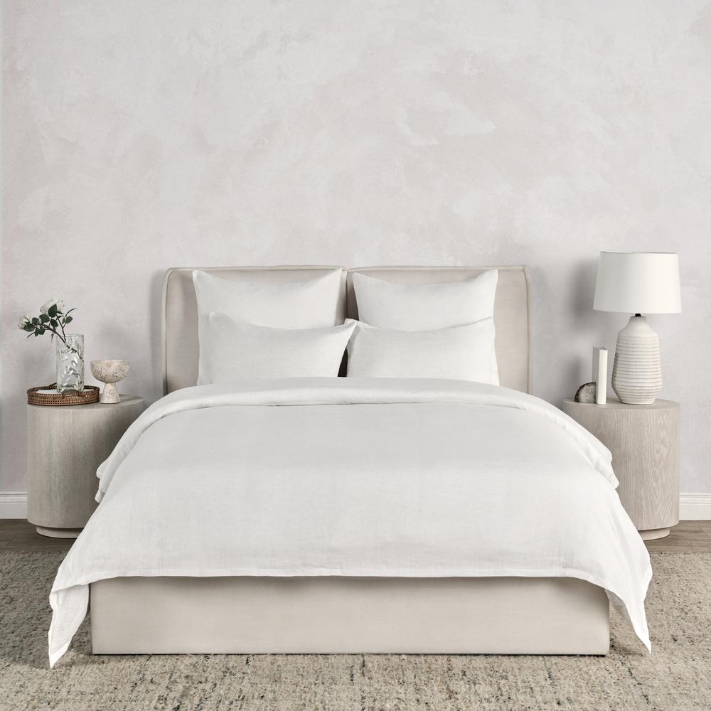 Jayson Linen Cashmere King White Sham. Picture 5