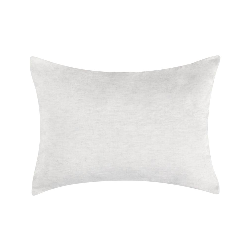 Jayson Linen Cashmere Standard White Sham. Picture 1