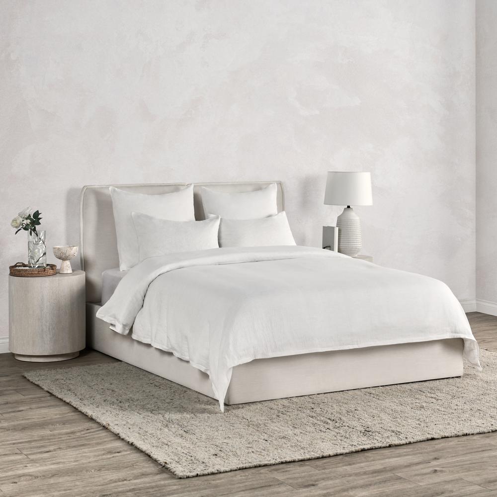 Jayson Linen Cashmere Standard White Sham. Picture 5