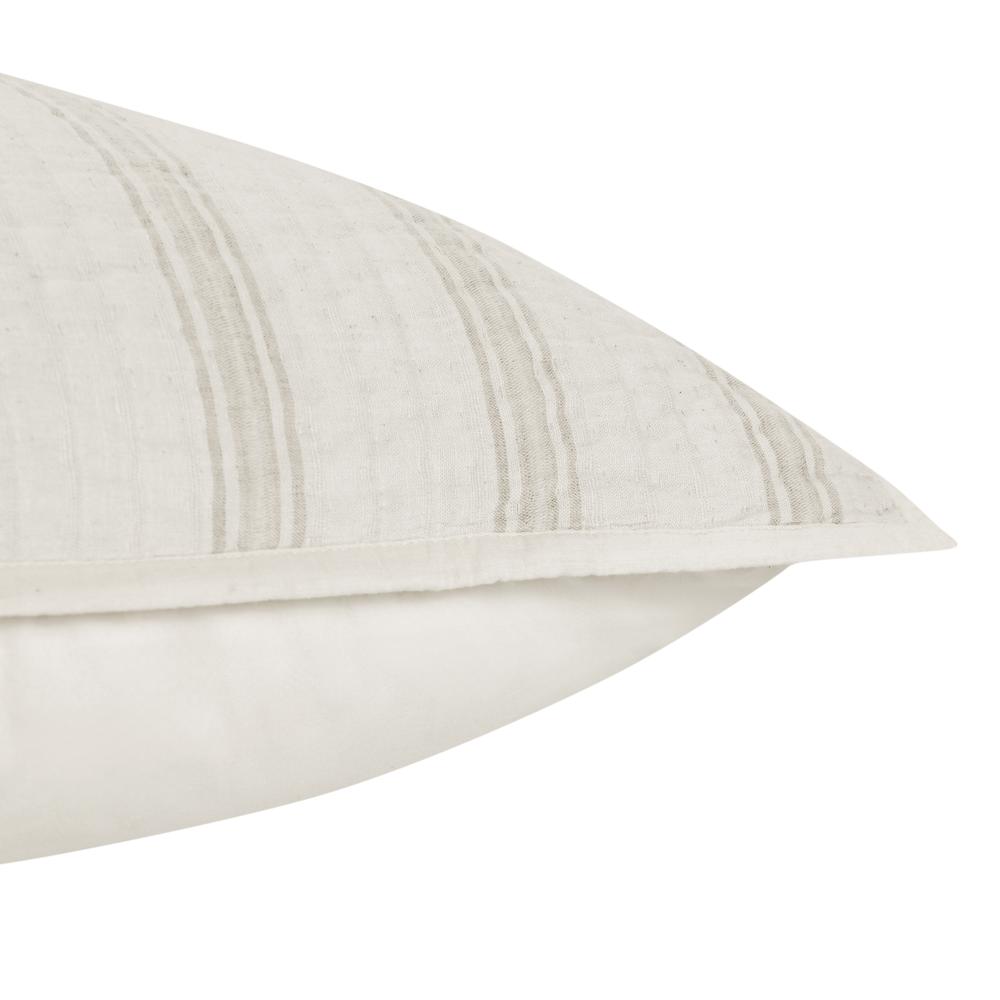 Abraham Cotton Linen Eggshell Beige King Sham. Picture 4