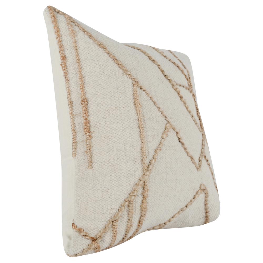 Adil 22'' Throw Pillow in Ivory by Kosas Home. Picture 4