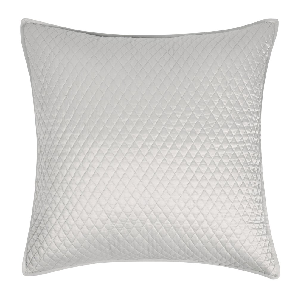 Winthrop 100% Sateen Silver Euro Sham by Kosas Home. Picture 1