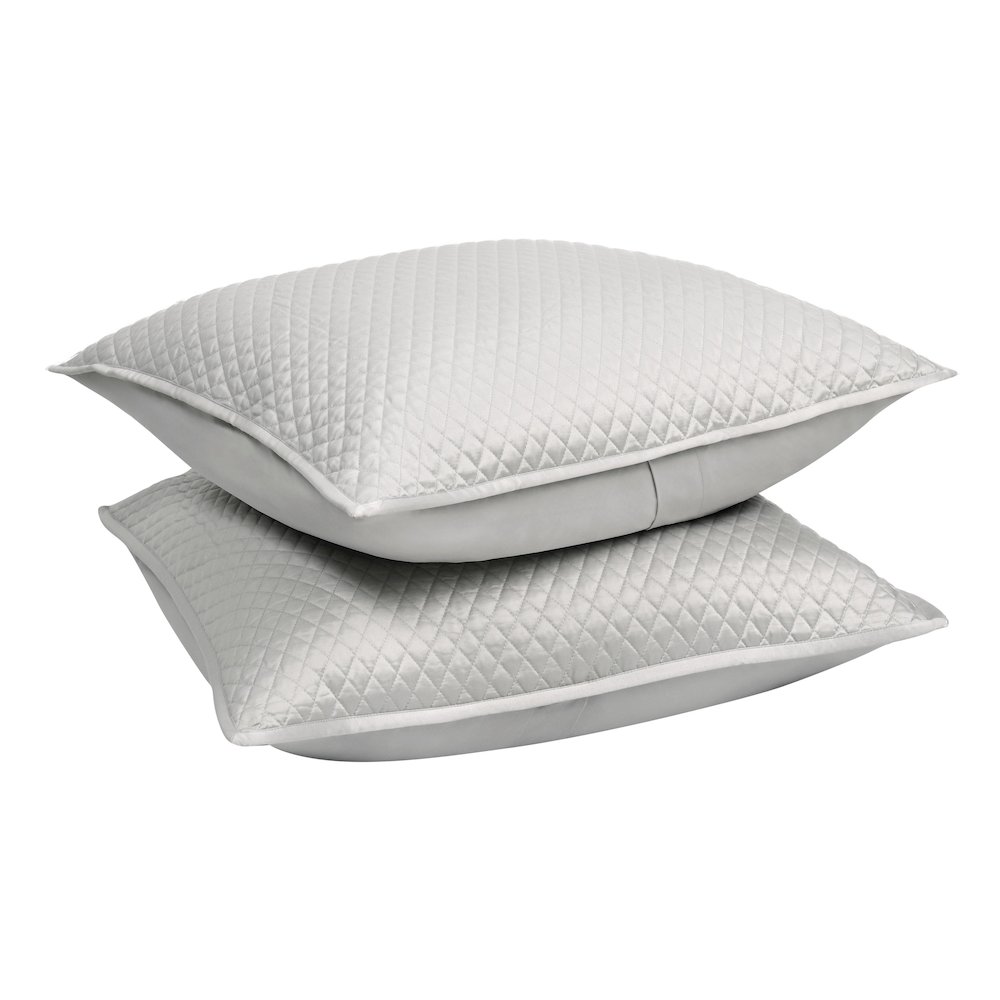 Winthrop 100% Sateen Silver Euro Sham by Kosas Home. Picture 3