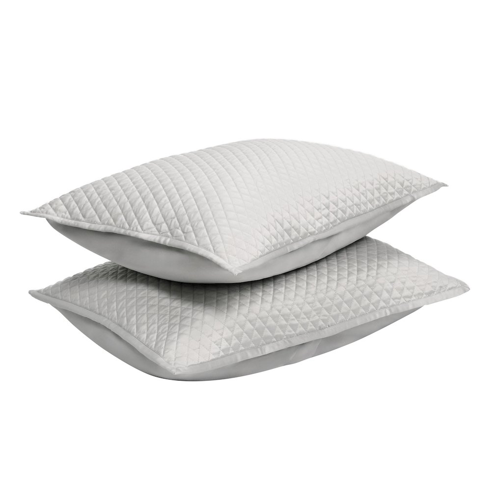 Winthrop 100% Sateen Silver Standard Sham by Kosas Home. Picture 3