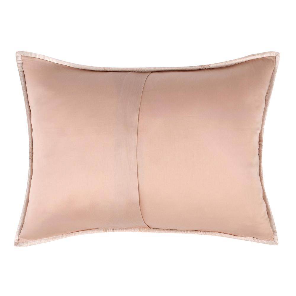 Dimitry 100% Rayon Velvet Bliss Pink Standard  Sham by Kosas Home. Picture 2