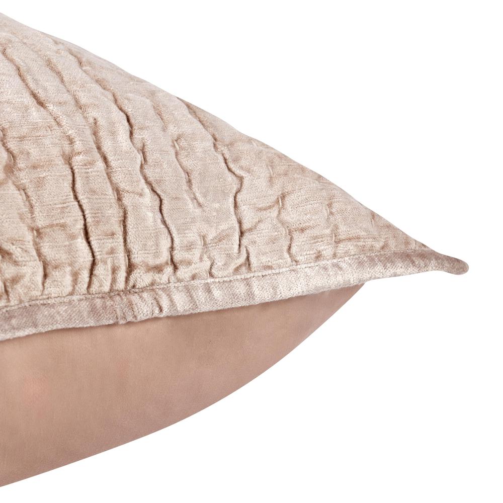 Dimitry 100% Rayon Velvet Bliss Pink Standard  Sham by Kosas Home. Picture 3