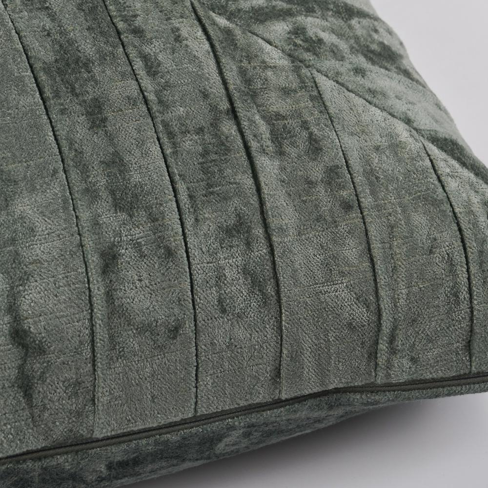 Laurant 100% Velvet 14"x26" Throw Pillow in Green by Kosas Home. Picture 2